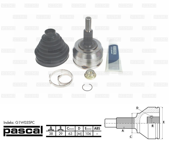 Cap planetara VW MULTIVAN V (7HM, 7HN, 7HF, 7EF, 7EM, 7EN) PASCAL G1W035PC