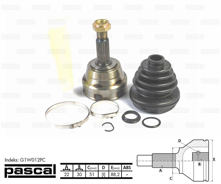 Cap planetara VW SCIROCCO (53B) PASCAL G1W012PC