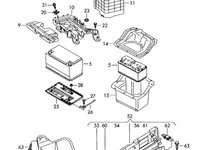 Capac carcasa baterie Seat Leon 1P hatchback 2008 argintiu LA7W OEM 1K0915443