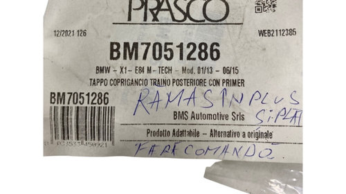 Capac carlig remorcare BMW X1 I (E84) [ 2009 - 2015 ] Prasco BM7051286 OEM 51127845543