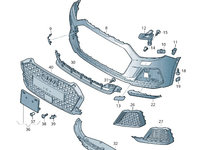 Capac cui tractate bara fata / Audi A1 MODEL DUPA 2018 cod 82A807241GRU 2018-2019-2020-2021