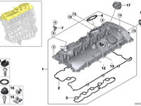 CAPAC CULBUTORI BMW 1 F20 F21 , F22 M240 , 3 F30/F31 340 ,3 GT F34 340 ,X3 G01 M40 2017-,5 G30/G31 540 2016-,