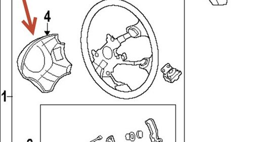 Capac inferior volan Hyundai Tucson ( an 2004-2009 ) / Nou / Original / OE 56131-2E500LM