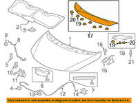 Capac / ornament capota (O) HONDA JAZZ 15-18 cod 74147T5A000 , 74147-T5A-000 / 74198-T5A-000 , 74198T5RA00