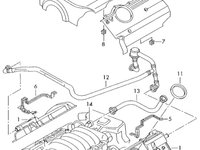 Capac ornament motor Audi A4 B6 (8E) 2002 2003 2.4 BDV OEM 078103936E