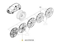 CAPAC ROATA LOGO DACIA RENAULT 403155853R <br>