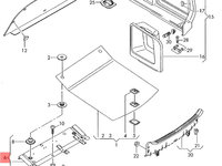 Capac Suport roata de rezerva Audi A4 B8 2.0 TDI CAG Sedan 2009 OEM 8T0863373