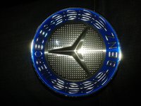 Capace / capacele jante de aliaj Mercedes 75mm albastre cu lauri