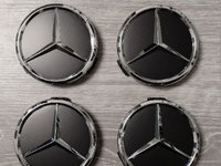 Capacele jante de aliaj Mercedes 75mm negru