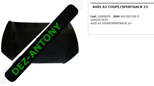 Capota fata Audi A3 Coupe / Sportback