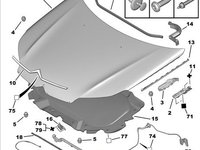 Capota motor ALUMINIU,Peugeot 307 AN 2004-2008 Atentie! Piesa noua Originala!!! cod OE 7901J0