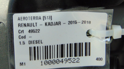 Carcasa aeroterma Renault Kadjar din 2017