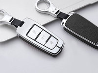 Carcasa aluminiu cu negru pentru cheie smart VW Passat B6 B7 CC