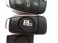Carcasa cheie briceag pentru Audi A6 3 butoane