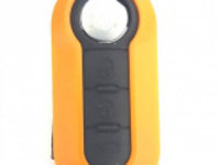 Carcasa cheie briceag pentru Fiat 3 butoane portocaliu