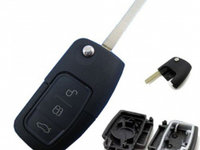 Carcasa cheie briceag pentru Ford Focus 3 butoane negru