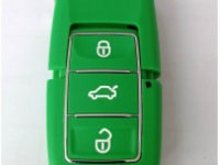 Carcasa cheie briceag pentru VW 3 butoane verde cvw019