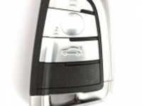 Carcasa cheie compatibil BMW keyless-go 3 but 434 mhz model cromat