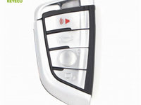 Carcasa cheie compatibil BMW smartkey 3+1 buton silver