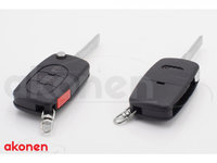 CARCASA CHEIE CONTACT PENTRU AUDI A3 / A6 / A8, 3+1 BUTOANE, CU CHEIE