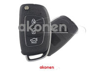 Carcasa cheie contact pentru hyundai i20 / i30, 3 butoane, cu cheie UNIVERSAL Universal #6 004HY007