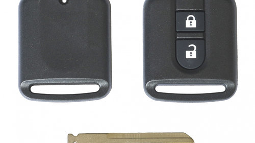 Carcasa cheie contact pentru nissan juke / micra / navara / qashqai / x-trail, 2 butoane, cu cheie 54154