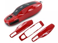 Carcasa Cheie Porsche Panamera 970 2009-2013 Set 3 Buc Rosu