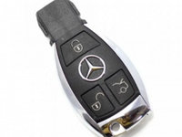 Carcasa cheie smartkey pentru Mercedes 2 butoane model cromat