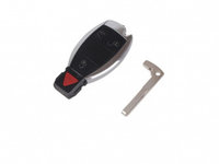 Carcasa cheie smartkey pentru Mercedes 3 but cu buton de panica