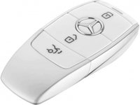 Carcasa cheie smartkey pentru Mercedes 3 butoane alba cu logo maybach