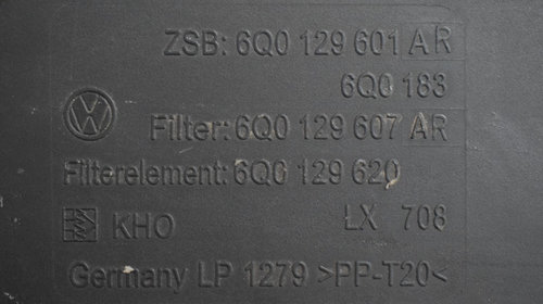 Carcasa filtru aer Skoda Fabia 1 1.4 TDI 6Q0129601AR