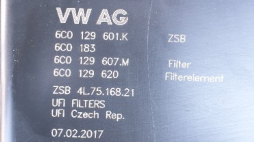 Carcasa filtru aer Skoda Rapid 2017 6C0 129 601 K / 6C0 129 607 M