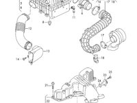 Carcasa filtru aer Volkswagen Amarok 2H 2015 2016 OEM 2H0129607J