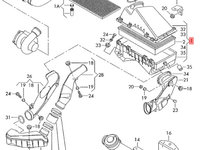 Carcasa filtru aer Volkswagen Golf 4 (1J) Coupe 2001 1.9 SDI OEM 1J0129607CG