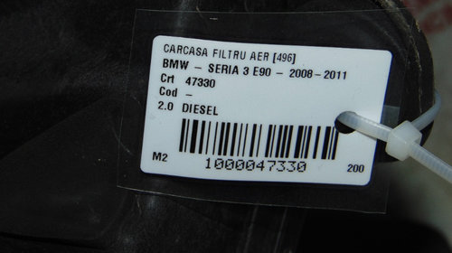 Carcasa filtru BMW Seria 3 E90 din 2010, motor 2.0 Diesel