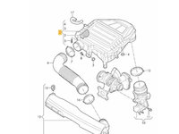 Carcasa filtru de aer AUDI A1 (8X), A3 (8V) Q2 (GA), SEAT ARONA ATECA IBIZA, LEON (5F) TOLEDO, SKODA FABIA, KAROQ, OCTAVIA III, RAPID, SCALA, VW CADDY 2K, GOLF 7, POLO, 2017-, T-CROSS, TOURAN (5T), T-ROC, UP!, motorizare 1.0 TSI, fata