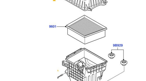Carcasa filtru de aer FORD ECOSPORT, 12.2013-10.2017, FIESTA (JA8), 09.2008-01.2013 motor 1.4 TDCi, 1.6 TDCi, motorizare 1.4 TDCi, 1.6 TDCi,