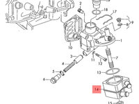 Carcasa filtru ulei cu termoflot 1.9 TDI (E3) Volkswagen Golf 1J 66 kw ALH 2002 2003 OEM 038115389C