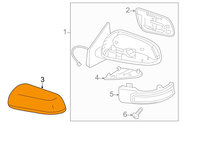 Carcasa oglinda exterioara MITSUBISHI LANCER (CY0), 03.2007-2016, SRL, partea dreapta,