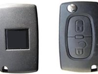 Carcasa telecomanda PEUGEOT (2 butoane si suport baterie) 4004