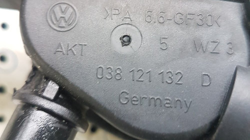 Carcasa termostat 038121132D Skoda Octavia 2 facelift berlina, 2009, 1.9 TDI, 77 kw, BXE, Euro 4