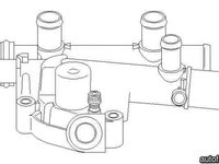 Carcasa termostat RENAULT LAGUNA II Grandtour KG0/1 TOPRAN 207 592