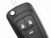 Carcasa tip cheie briceag cu 3 butoane Opel / Chevrolet plastic ABS negru
