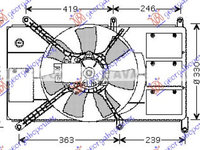 CARCASA TWIN VENTILATOR 1.3-1.6-2.0 BENZINA, MITSUBISHI, MITSUBISHI LANCER 04-08, 021606460