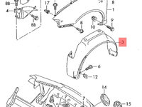 Carenaj roata stanga fata ​Audi A3 (8L) Coupe 2003 1.9 TDI OEM 8L0821171C