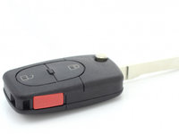 CARGUARD - Audi - carcasa cheie tip briceag 2+1 butoane cu buton panica si baterie CR 2032
