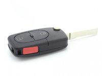 CARGUARD - Audi - carcasa cheie tip briceag 2 1 butoane cu buton panica si baterie CR 2032 CC028 CARGUARD