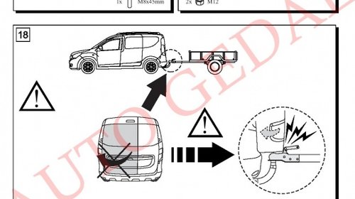 CARLIG DE REMORCARE DACIA DOKKER COD:G/006