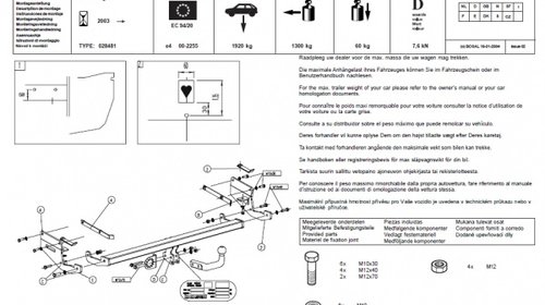 Carlig de remorcare Fiat Stilo Multiwagon 200