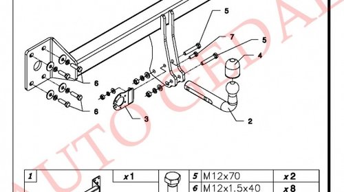 CARLIG REMORCARE AUDI Q7 4L 2006-2015 COD:43053/F